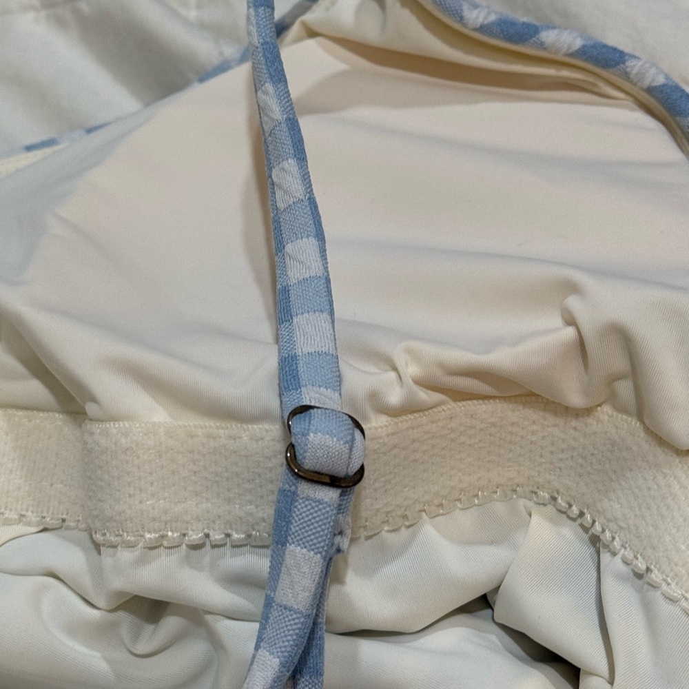 Andie Light Blue Gingham One-Piece Swimsuit - Picture 8 of 10